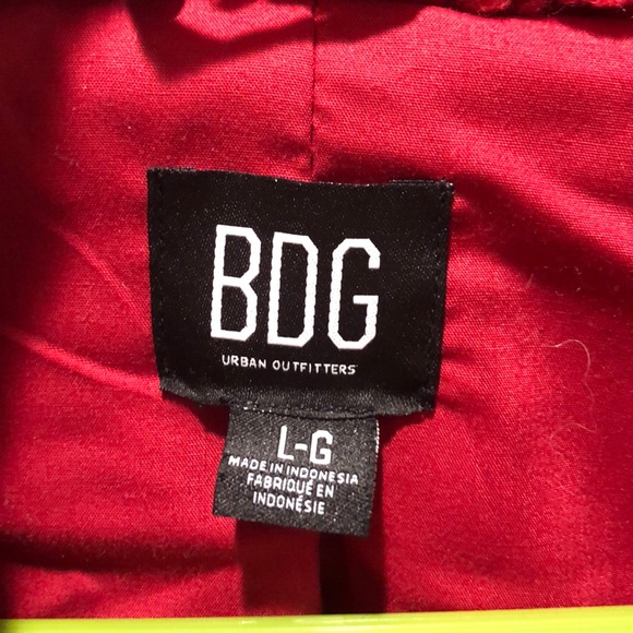 Red Urban Outfitters BDG teddy coat - Picture 5 of 6